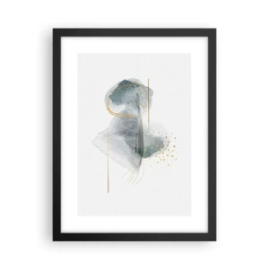 Poster in black frame - On the Relationships of Grey and Gold - 30x40 cm