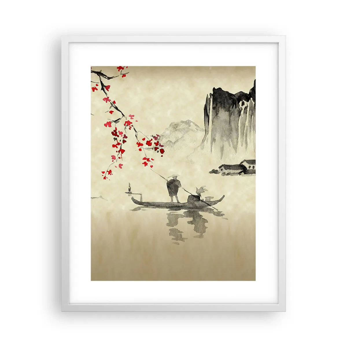 Poster in white frmae - In Cherry Blossom Country - 40x50 cm