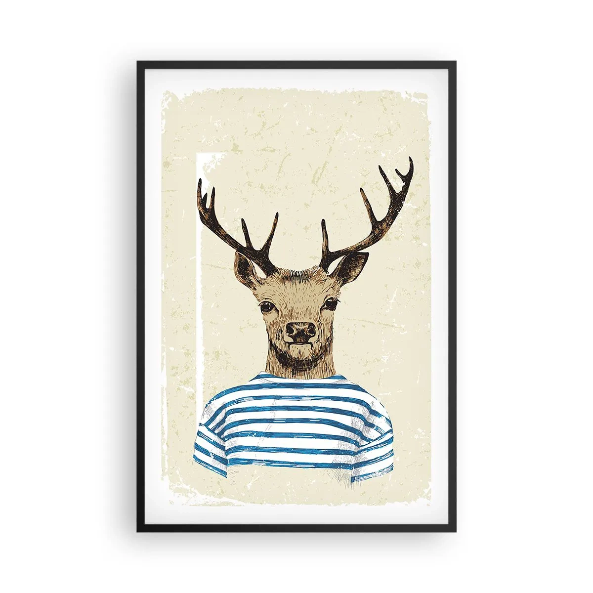 Poster in black frame - Becaue I Like Striped T-Shirts - 61x91 cm