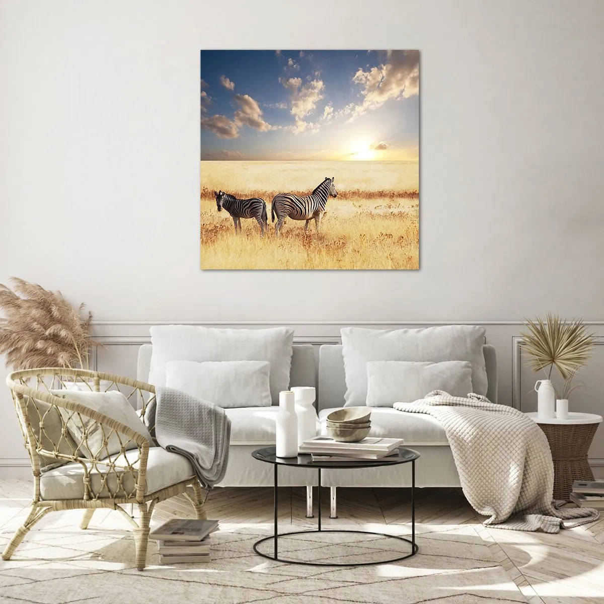 Glass picture - Go away, Don't Disturb - 60x60 cm