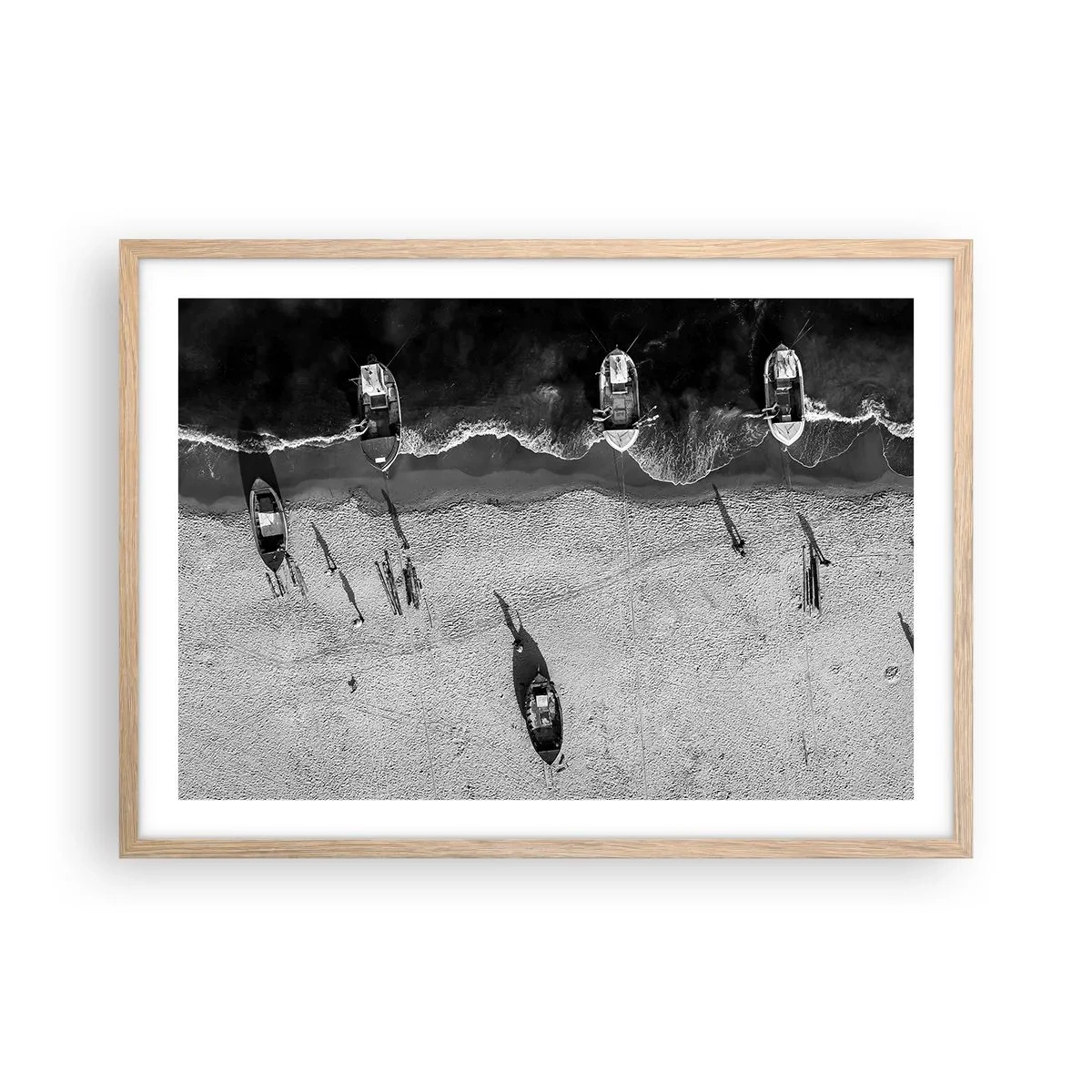 Poster in light oak frame - Still on the Shore… - 70x50 cm