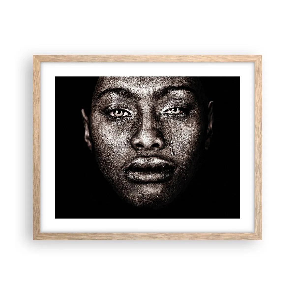 Poster in light oak frame - One Tear - 50x40 cm