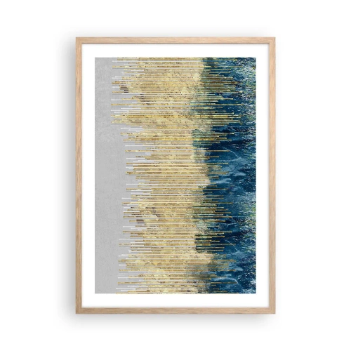 Poster in light oak frame - Glided Border - 50x70 cm