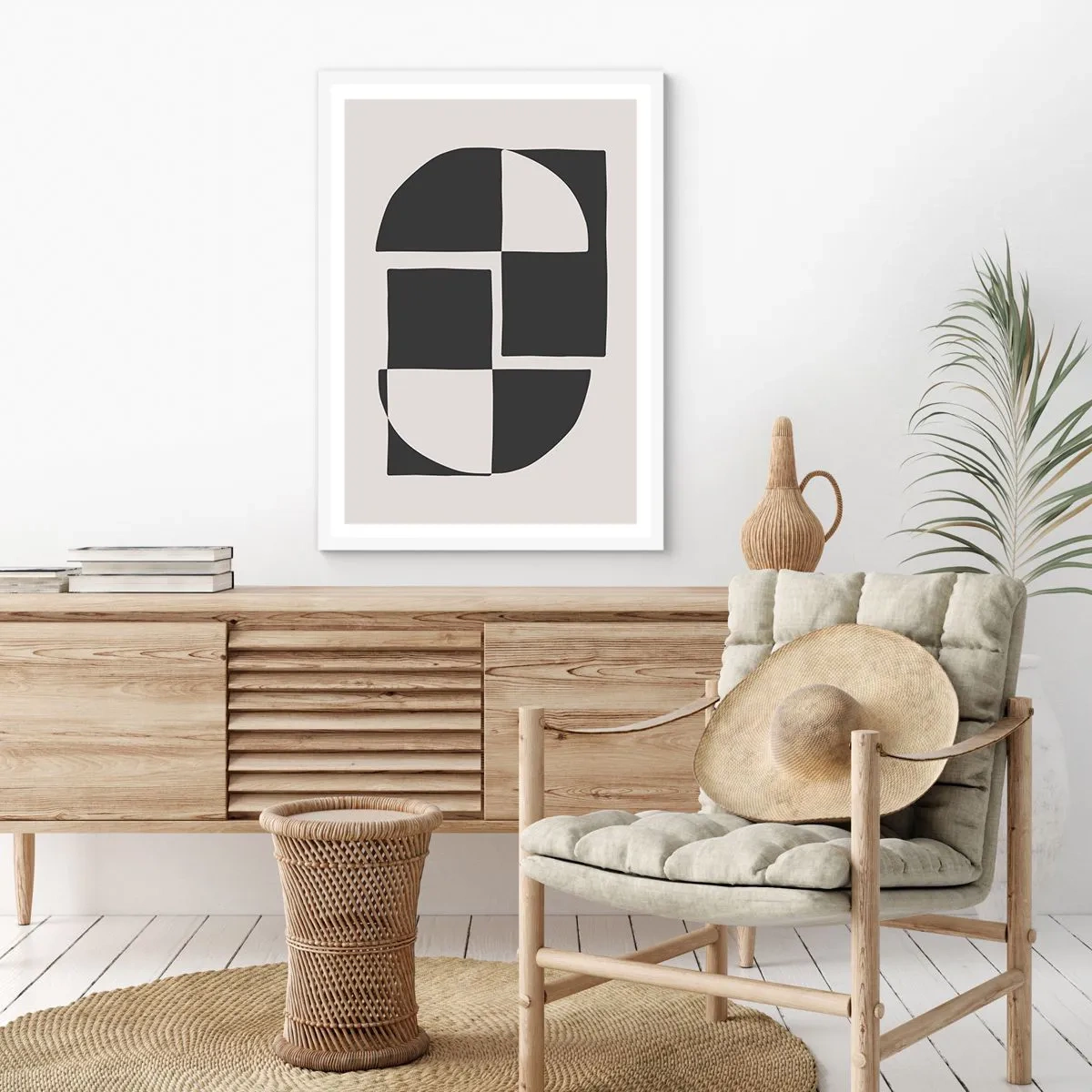 Poster in white frmae - Antithesis-Synthesis - 70x100 cm