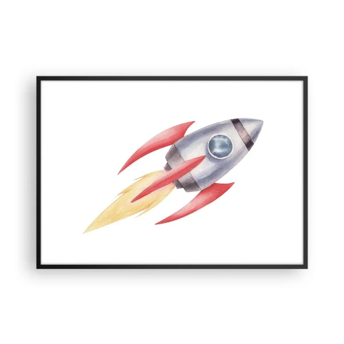 Poster in black frame - Higher, Faster, Further - 100x70 cm