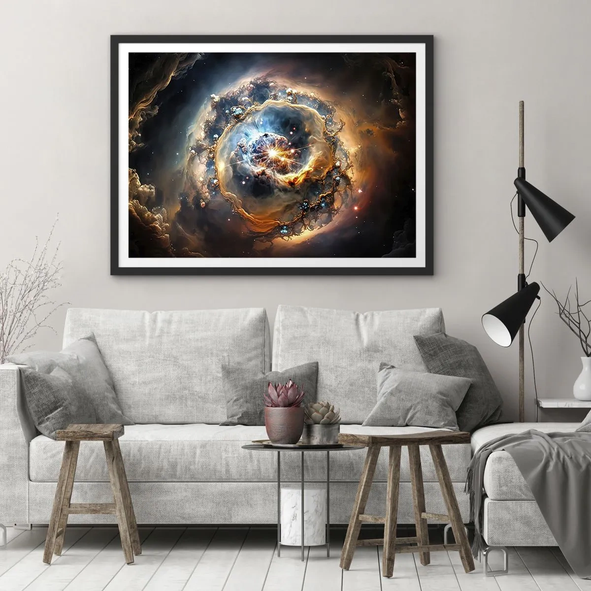 Poster in black frame - Beginning - 40x30 cm