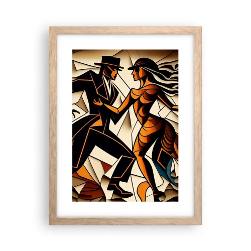 Poster in light oak frame - Dance of Passion - 30x40 cm