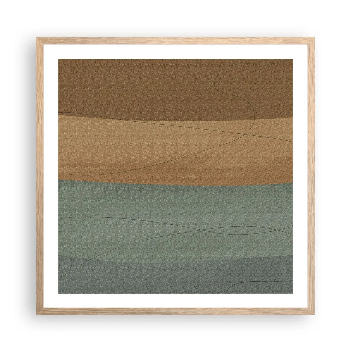 Poster in light oak frame - Horizontal Compostion - 60x60 cm