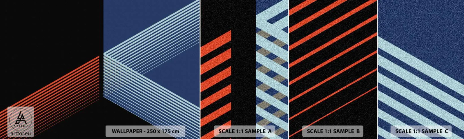 Photo Wallpaper Sample Self-Adhesive Deluxe Sticker - Simple Story - Abstraction, Piece, Lineart - 100x30 cm