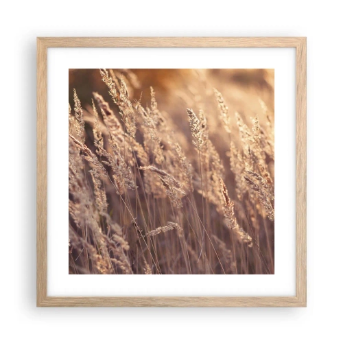Poster in light oak frame - Ready to Welcome Autumn - 40x40 cm