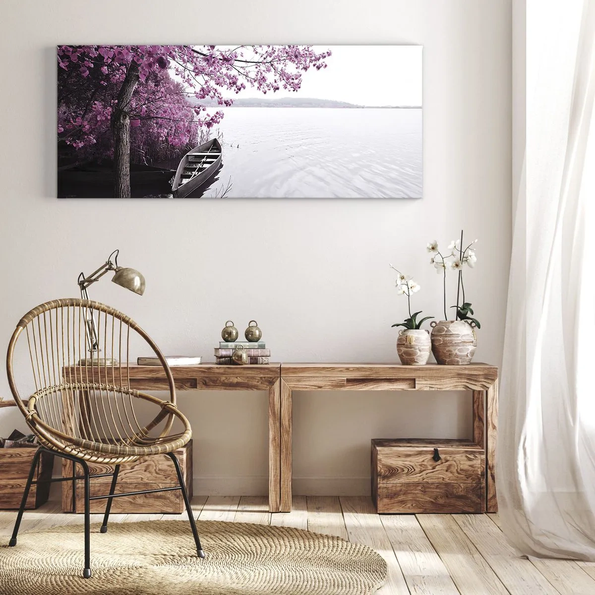 Canvas picture - In Pink Silence - 100x40 cm