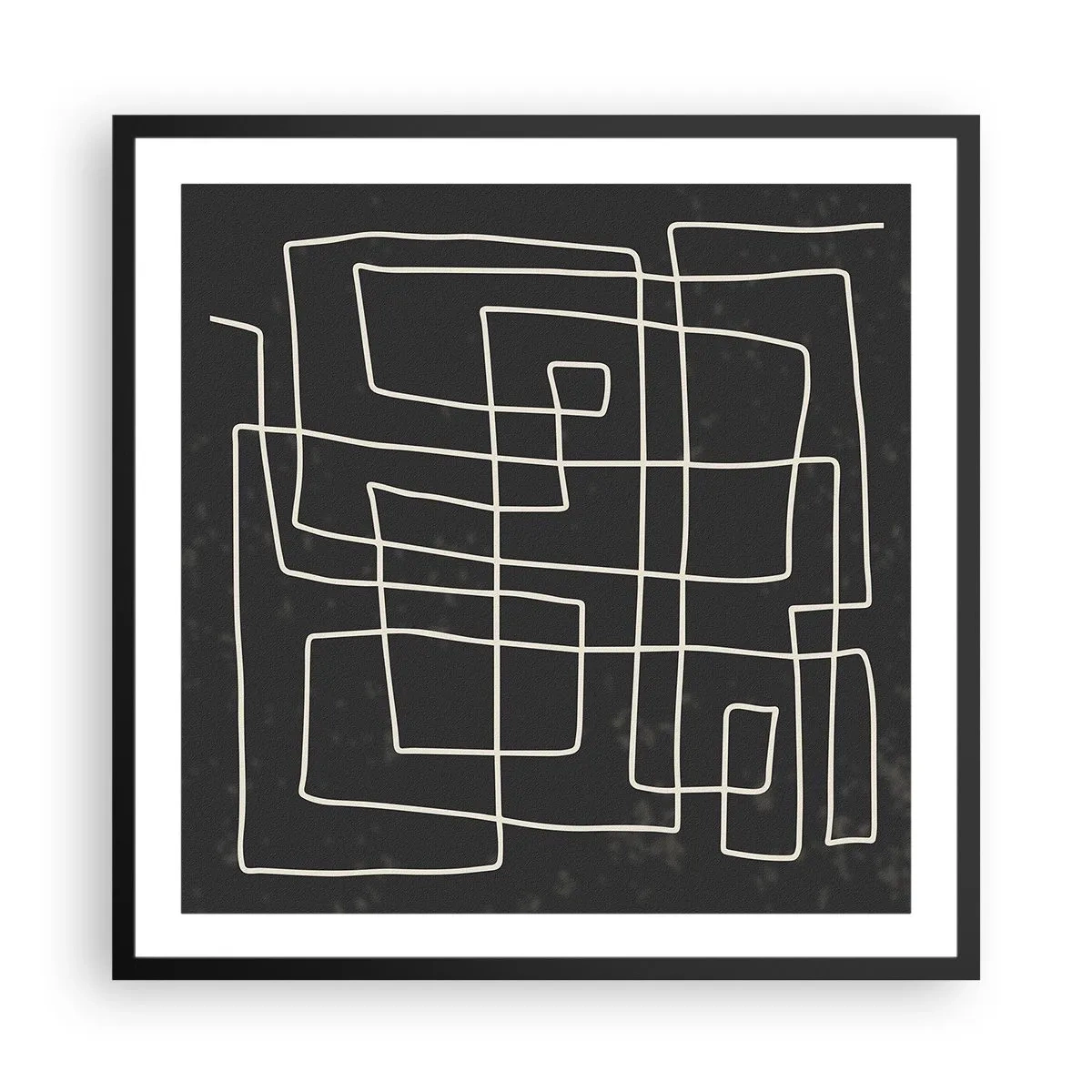 Poster in black frame - Not Too Straight - 60x60 cm