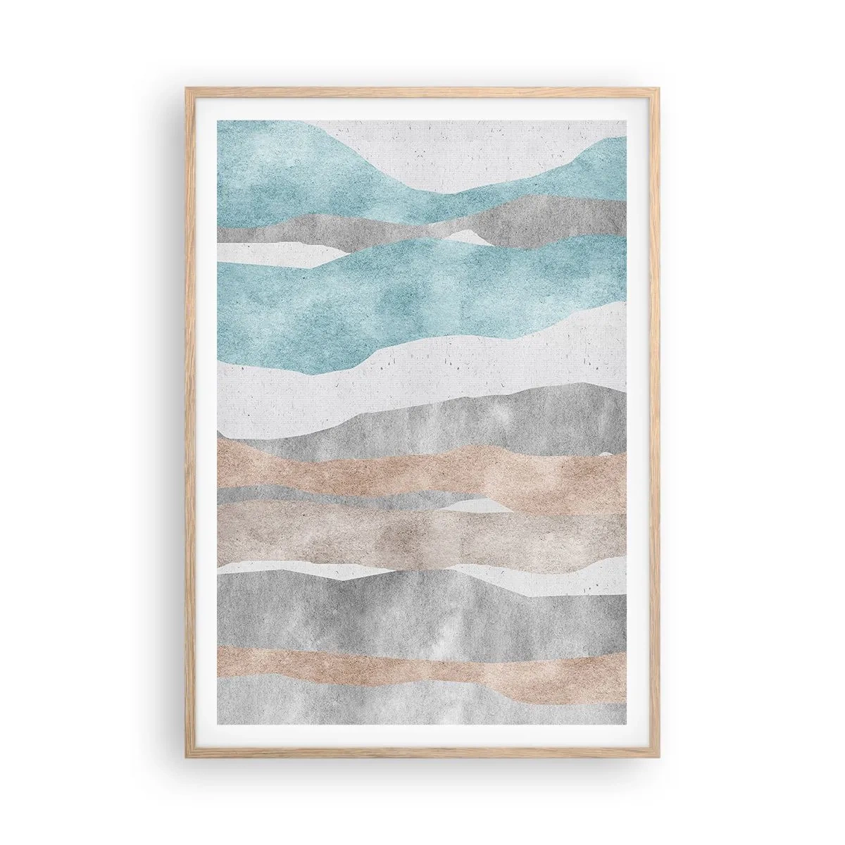 Poster in light oak frame - Study of Continuity - 70x100 cm
