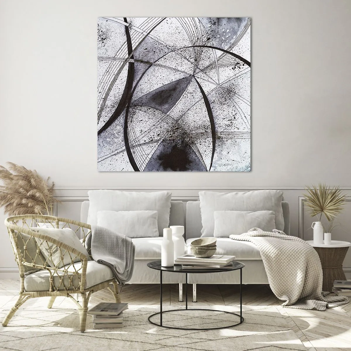 Glass picture - Futuristic Fantasy - 40x40 cm