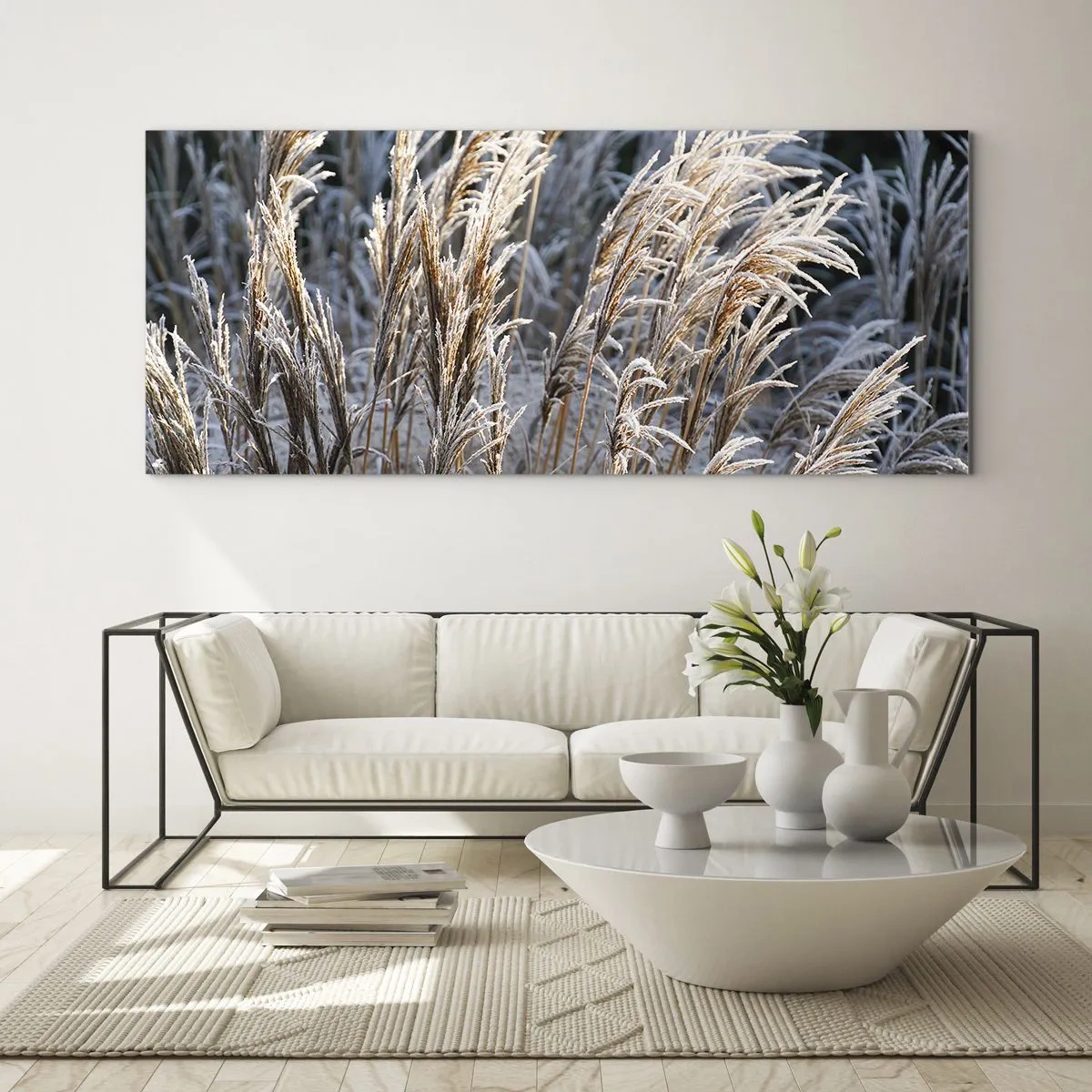 Glass picture - Decorated with Frost - 100x40 cm