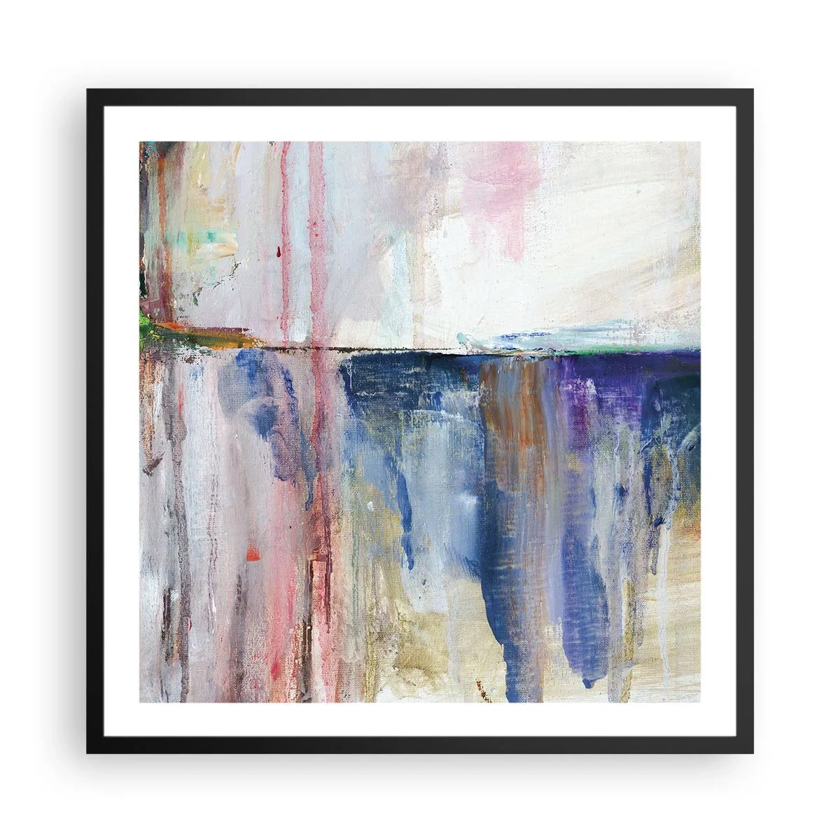 Poster in black frame - Colourful Impressions an Associations - 60x60 cm