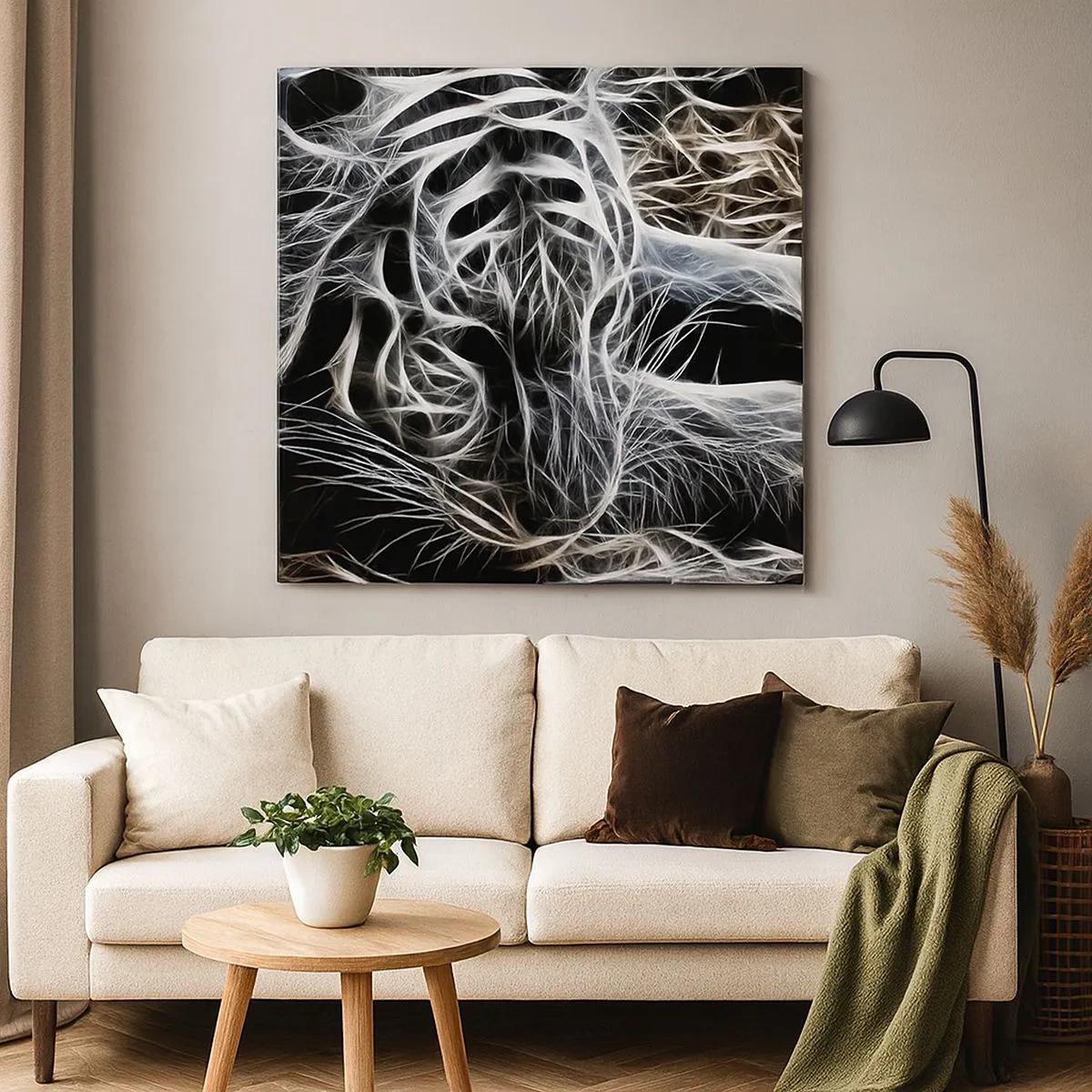 Canvas picture - Study in Lightness of Cats - 30x30 cm