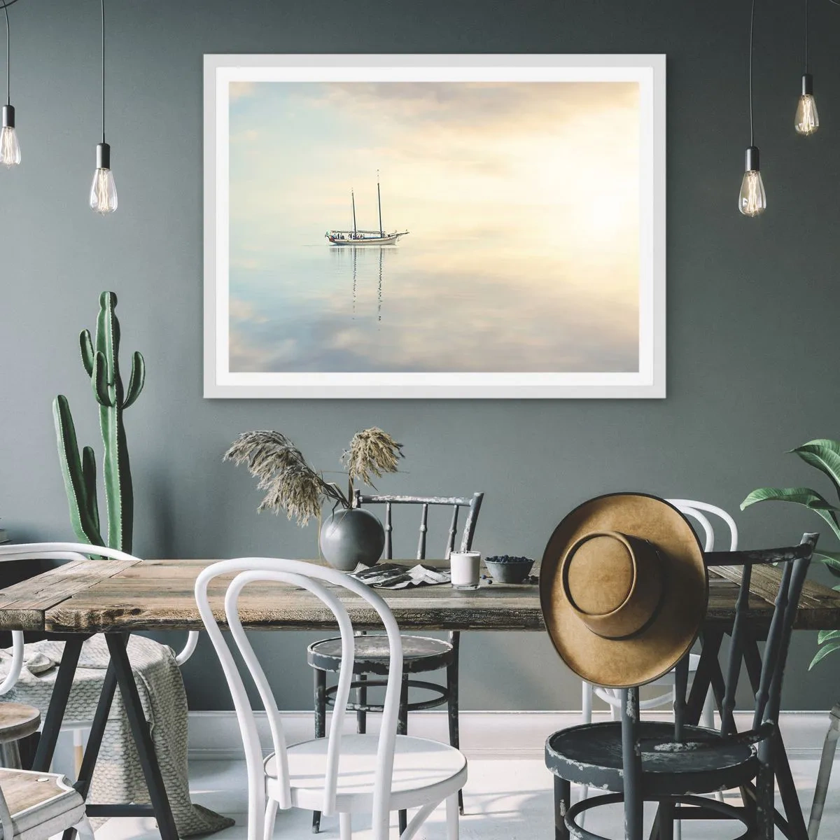 Poster in white frmae - In the Sea of Silence - 70x50 cm