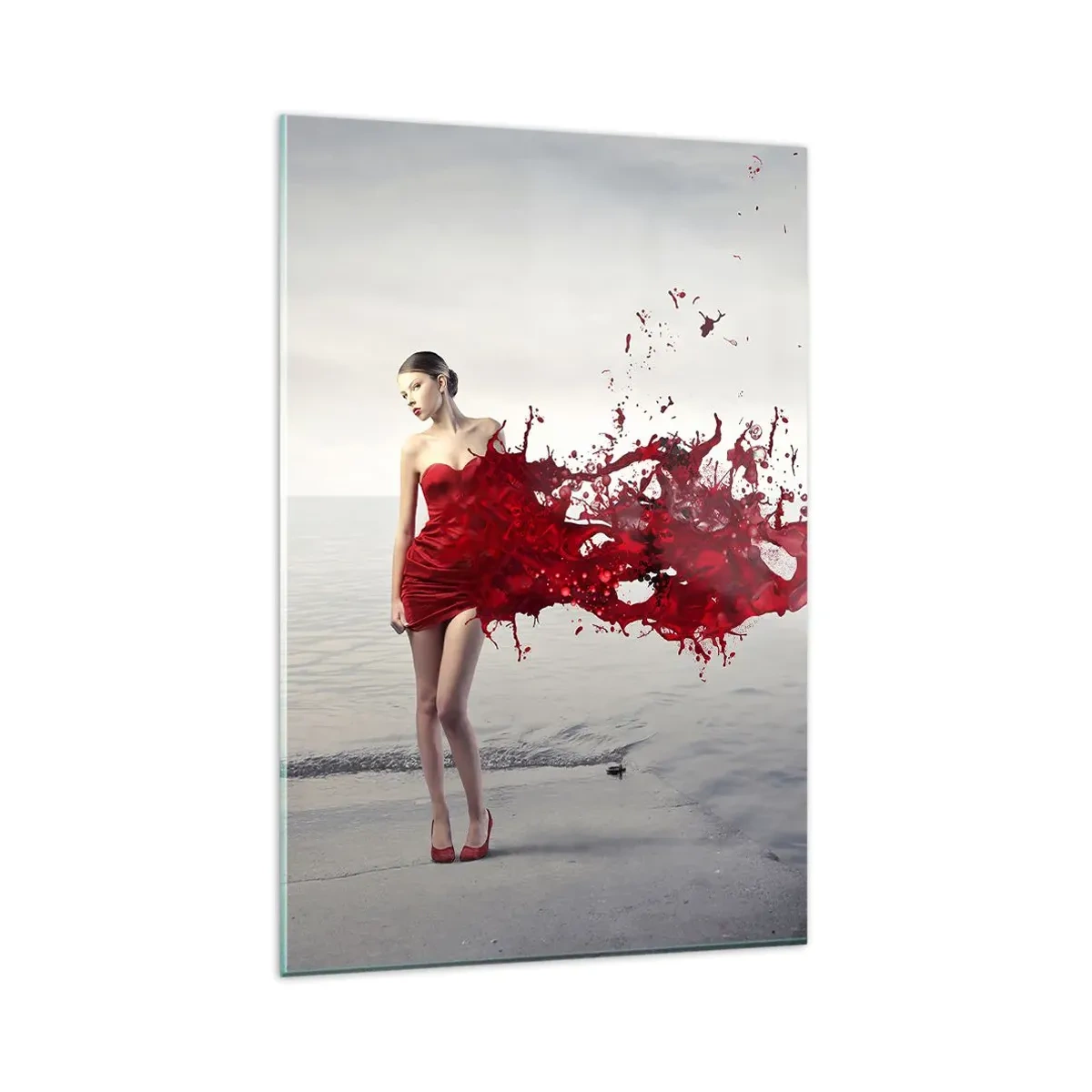 Glass picture - Passionate Like a Scarlet - 80x120 cm