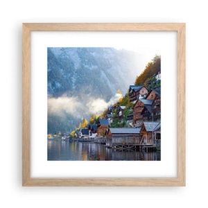 Poster in light oak frame - Alpine Atmosphere - 30x30 cm