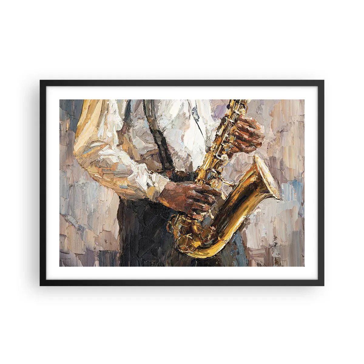 Poster in black frame - Time for a Solo - 70x50 cm