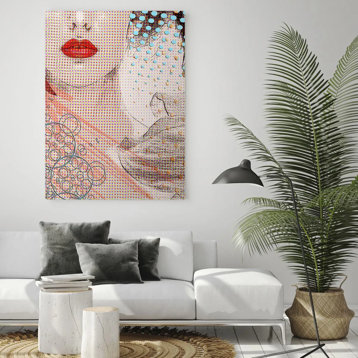 Glass picture - Comic Heroine - 80x120 cm