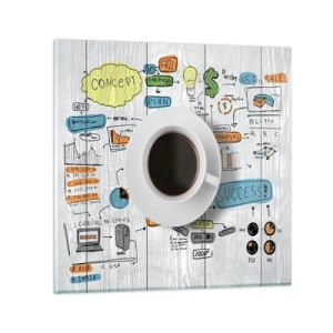 Glass picture - Time for a Break - 60x60 cm