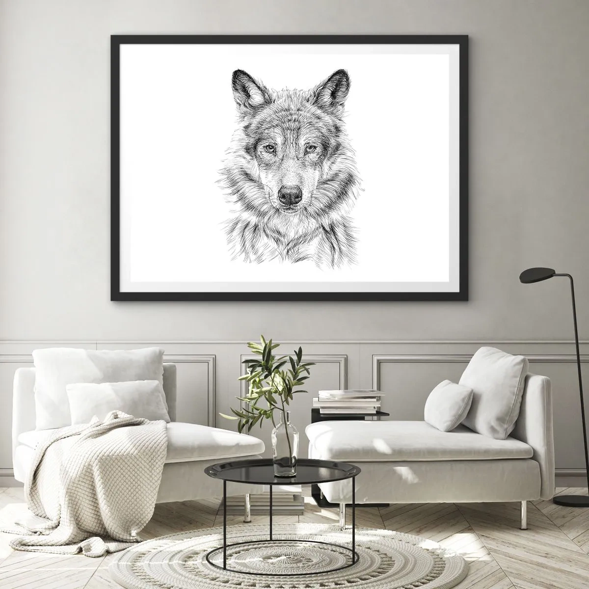 Poster in black frame - Born Leader - 70x50 cm