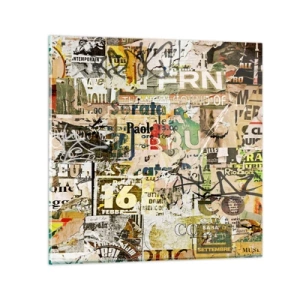 Glass picture - So Much Is Going on - 30x30 cm