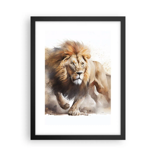 Poster in black frame - King is on the Move - 30x40 cm
