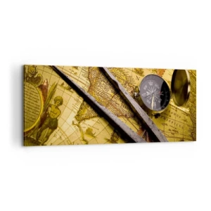Canvas picture - With a Compass through the Seas - 100x40 cm