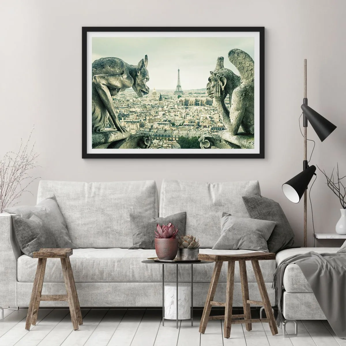 Poster in black frame - Parisian Talks - 40x30 cm