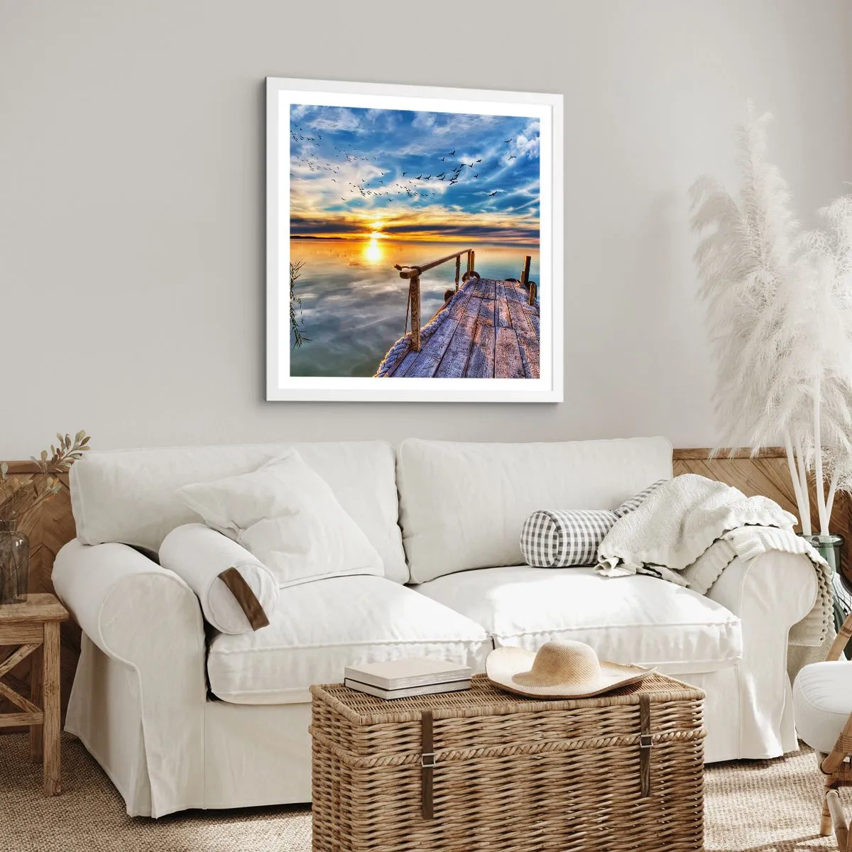 Poster in white frmae - Wind is Taking a Break - 50x50 cm