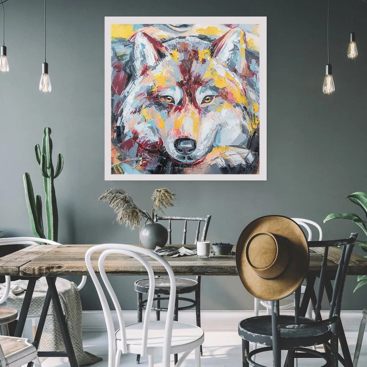 Poster - Wolf Eyes - 40x40 cm