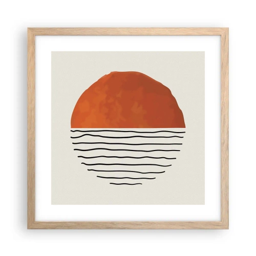 Poster in light oak frame - In Japanese Style - 40x40 cm