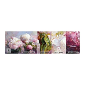 Photo Wallpaper Sample Standard Eco - Bouquet Bubbling with Life - Flowers, Peonies, Classicism - 100x30 cm