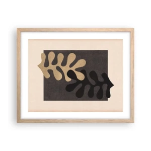 Poster in light oak frame - Absence and Completion - 50x40 cm