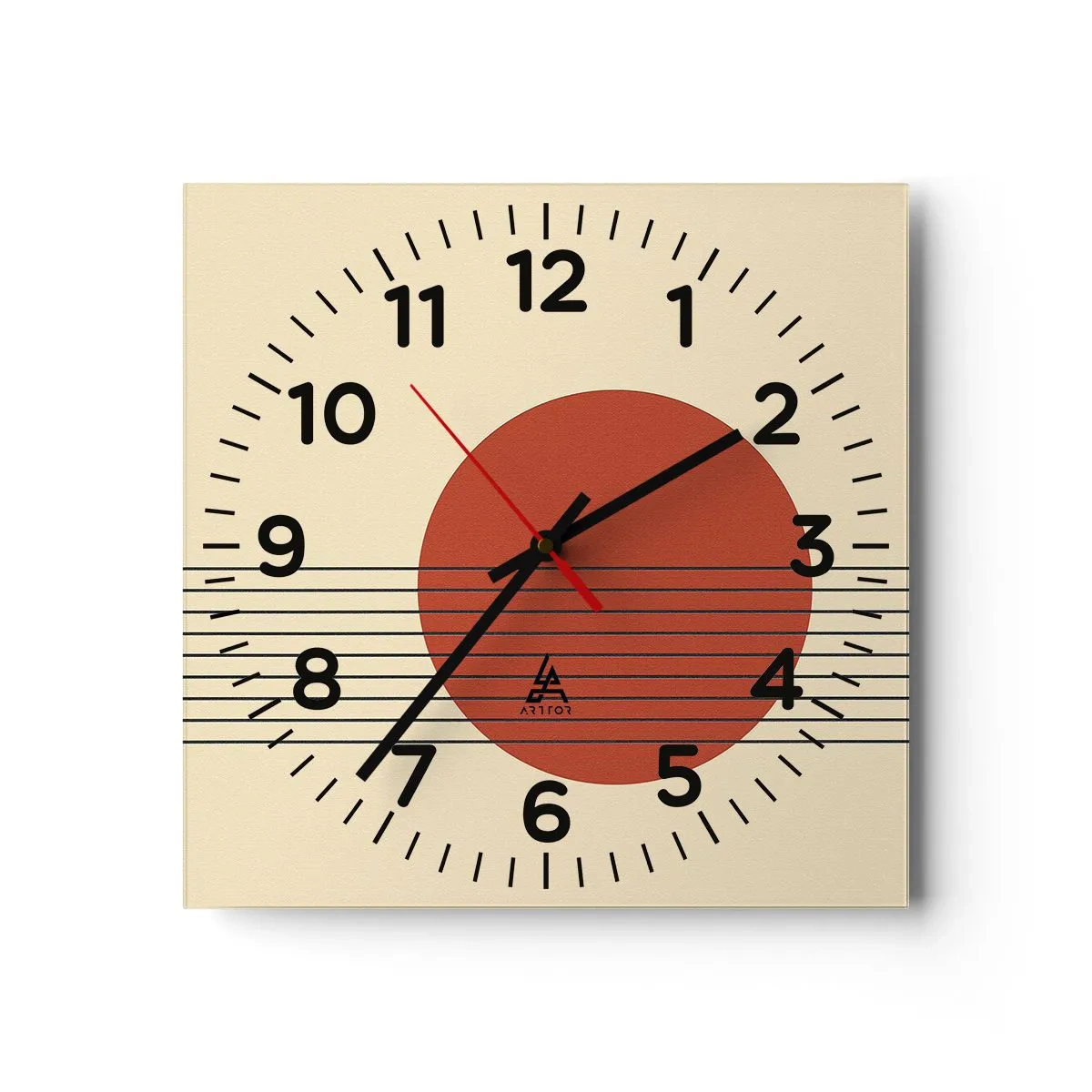 Wall clock - Clock on glass - Around and Beoynd - 30x30 cm