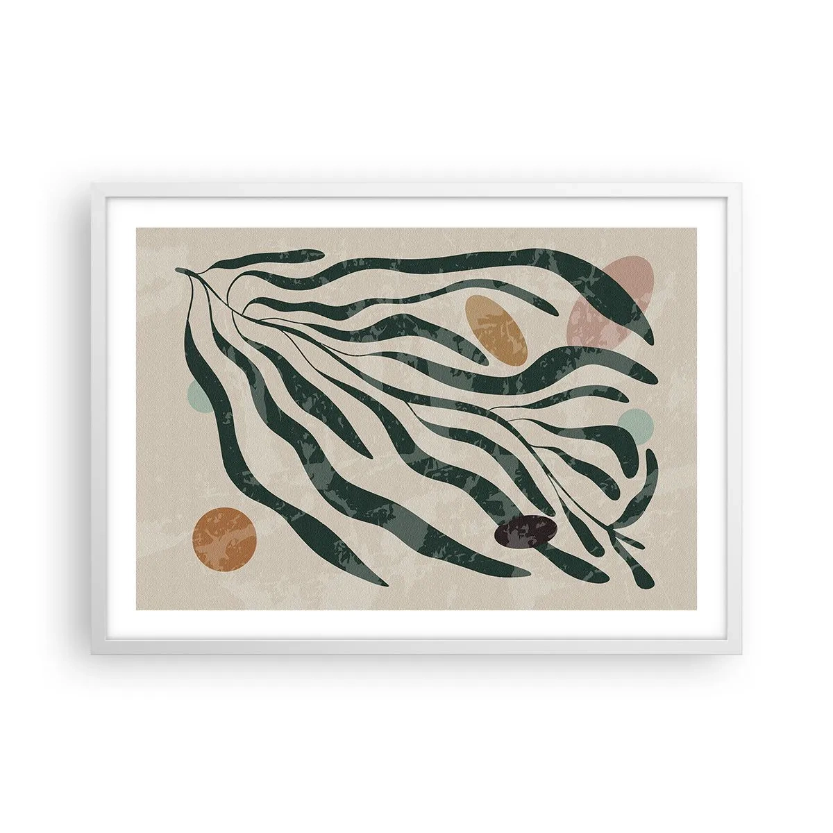Poster in white frmae - Among the Green - 70x50 cm