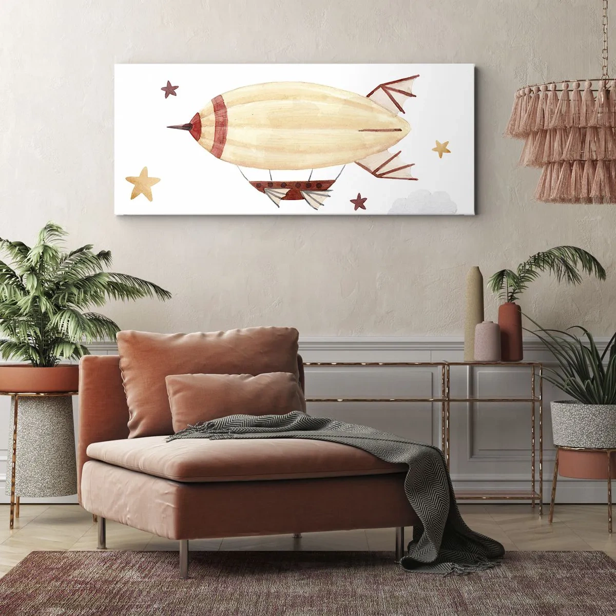 Canvas picture - Airship - 160x50 cm