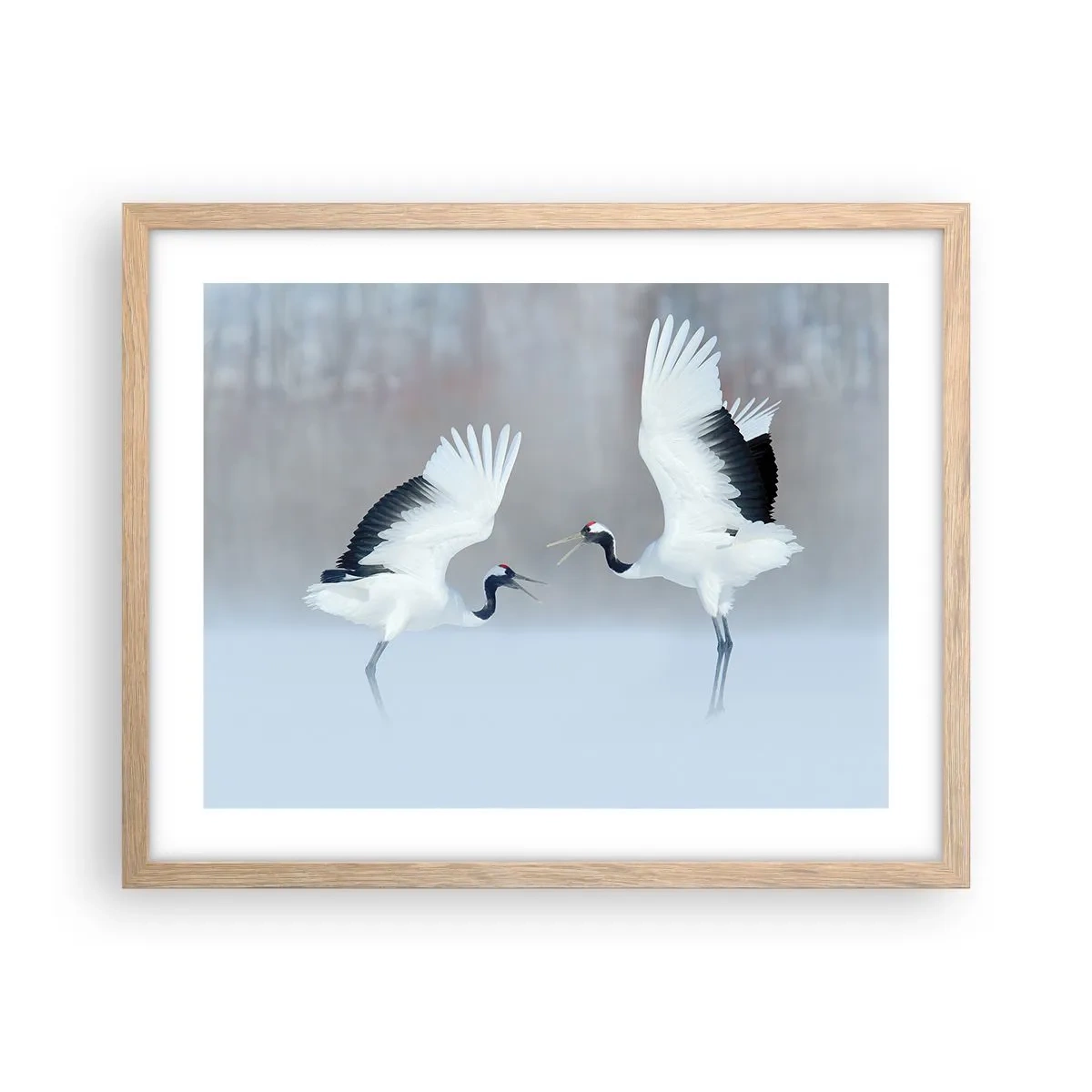 Poster in light oak frame - Dance in the Fog - 50x40 cm