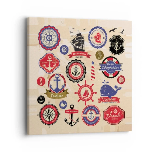 Canvas picture - Brotherhood of Yachts - 40x40 cm