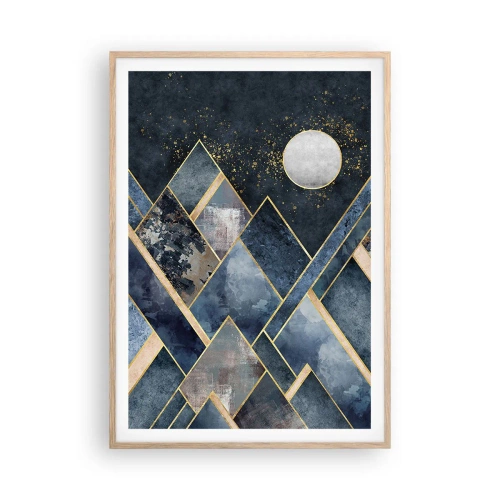 Poster in light oak frame - Geometrical Landscape - 70x100 cm