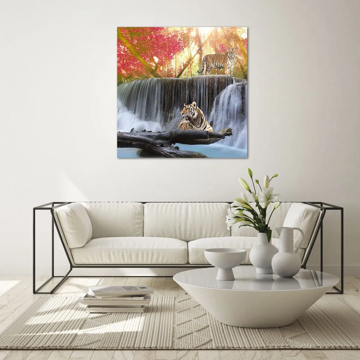 Glass picture - Surrealistic Landscape - 50x50 cm