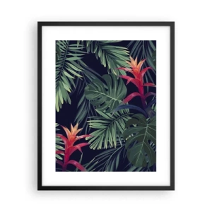 Poster in black frame - Burn in Green - 40x50 cm