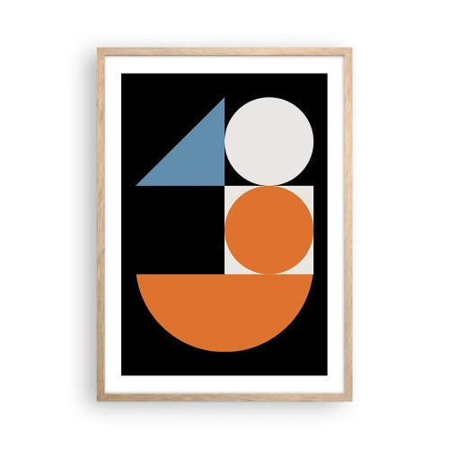 Poster in light oak frame - Figure System - 50x70 cm
