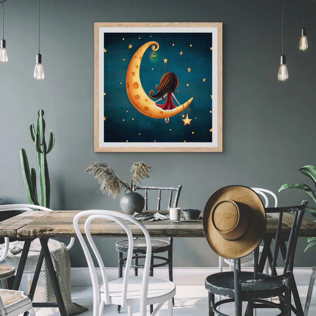 Poster in light oak frame - Once Upon a Time… - 60x60 cm