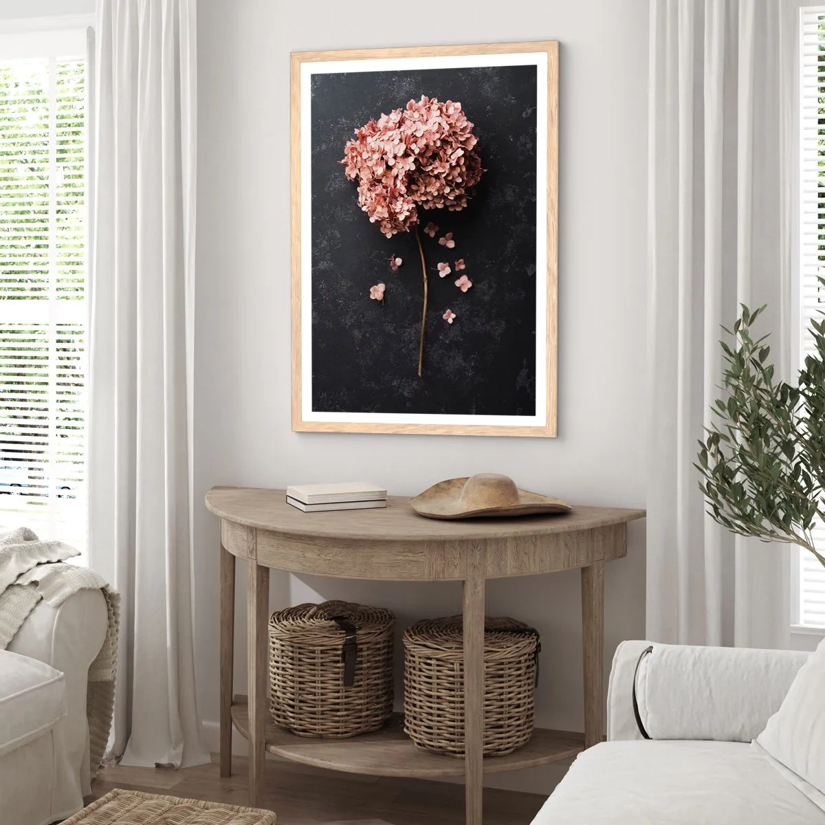 Poster in light oak frame - Trully Romantic Sign - 70x100 cm