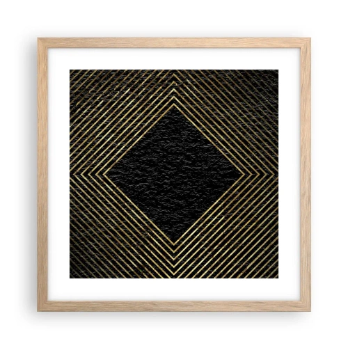 Poster in light oak frame - Geometry Glamour Style - 40x40 cm