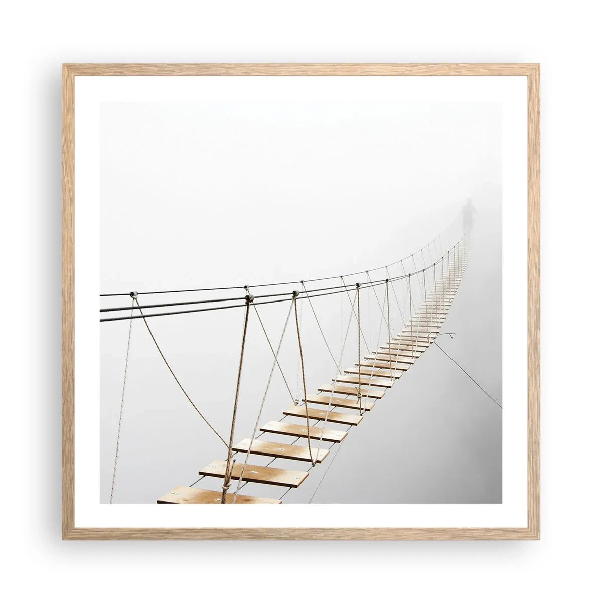 Poster in light oak frame - Where Did He Take You? - 60x60 cm